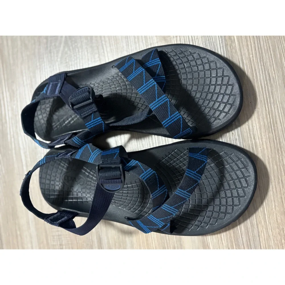 Chaco Z1 Classic‎ Mens Sandals Navy Blue Geometric Strappy Sport Shoes Size 13